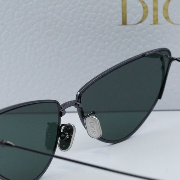 Dior MISSDIOR B1U H4C0 Sunglasses Gunmetal Cat Eye Frame, Green Lenses - Picture 5 of 11